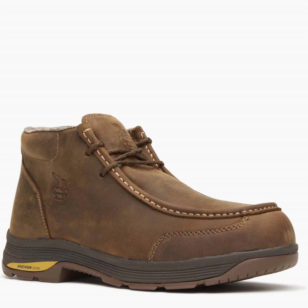 NEW GEORGIA BOOT men's driver's mock boot in brown